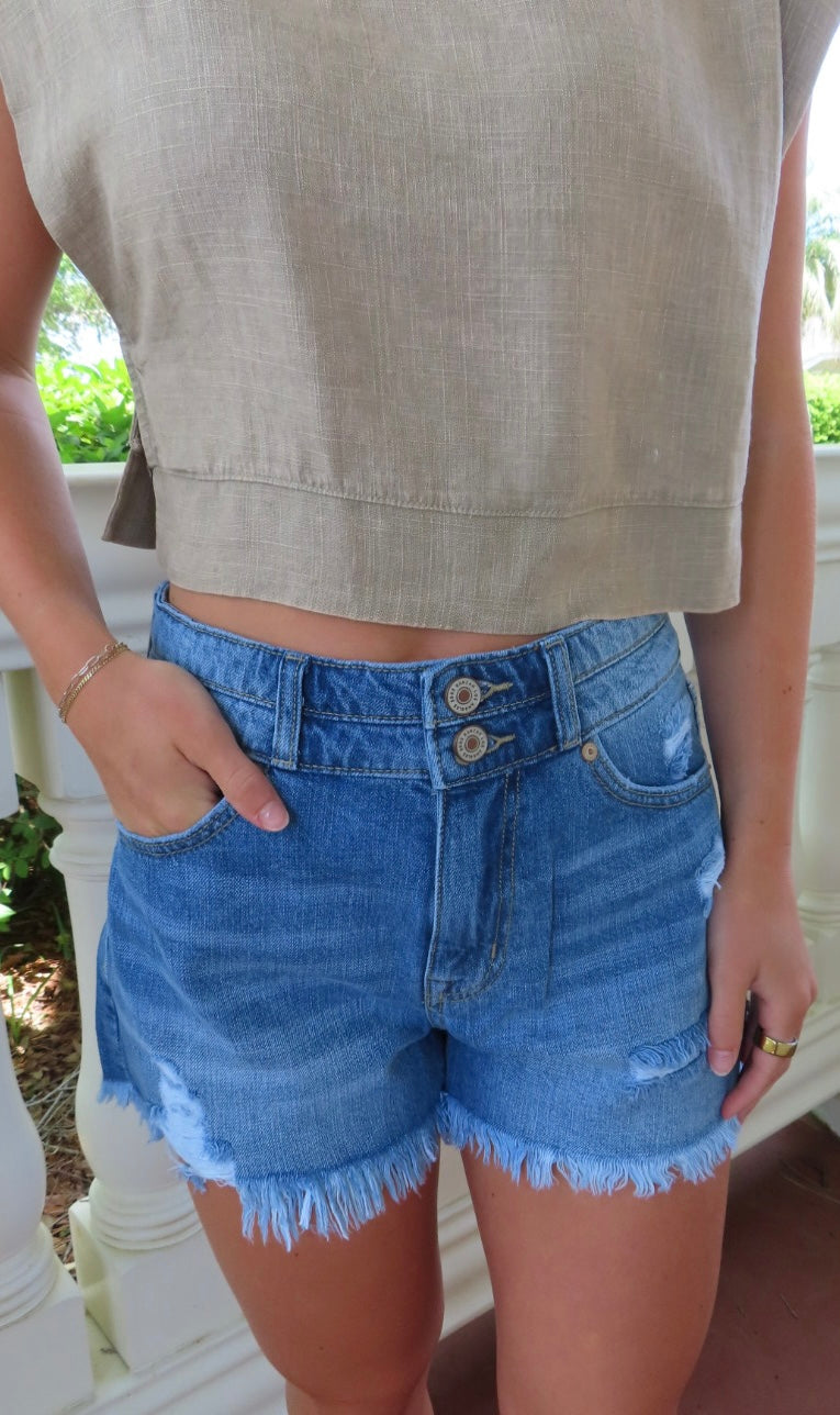 Kancan High Rise Mom Shorts
