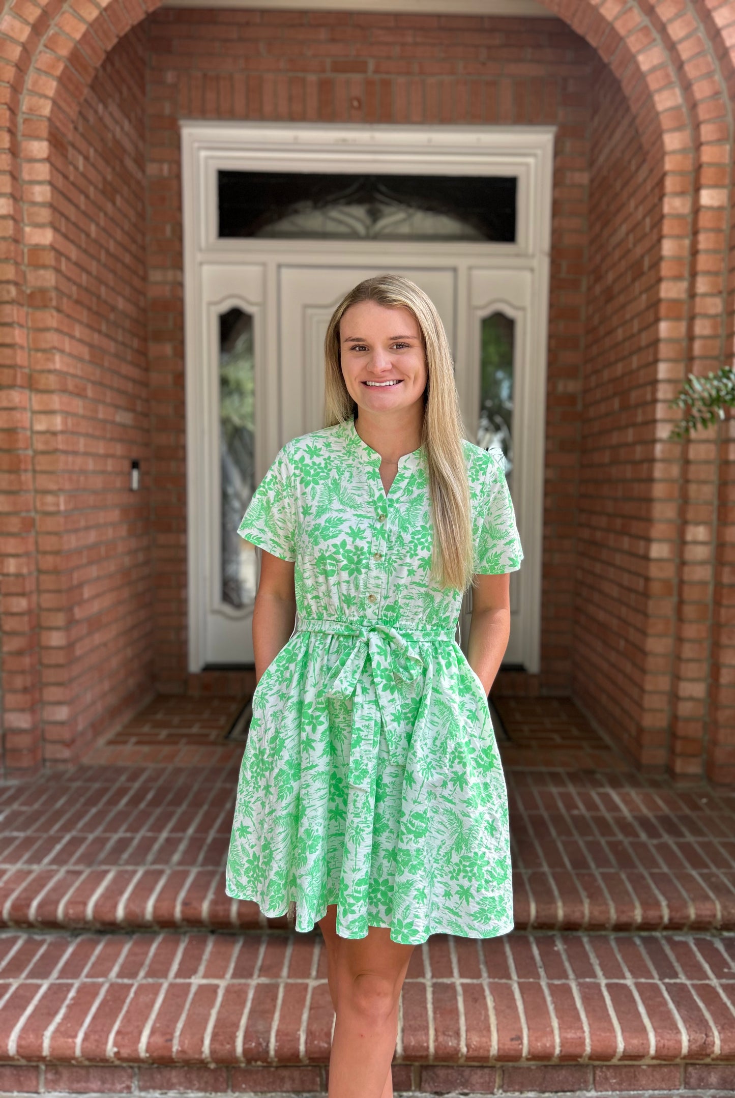 Hawaiian Dreams Belted Waist Dress