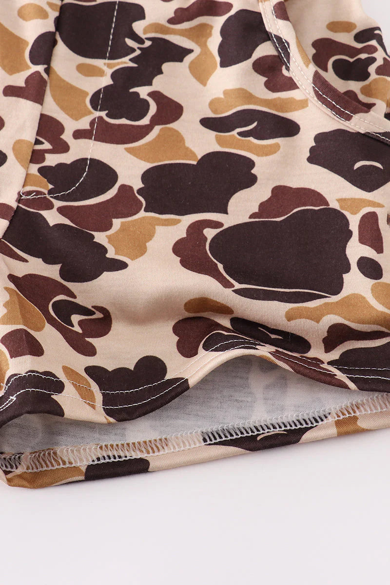 Dad and Me Brown Camouflage Shorts