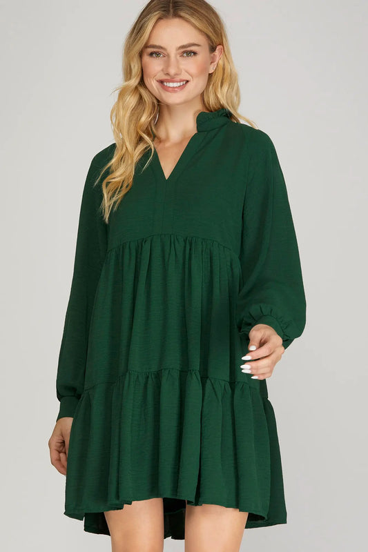Cuffed Long Sleeve Dress