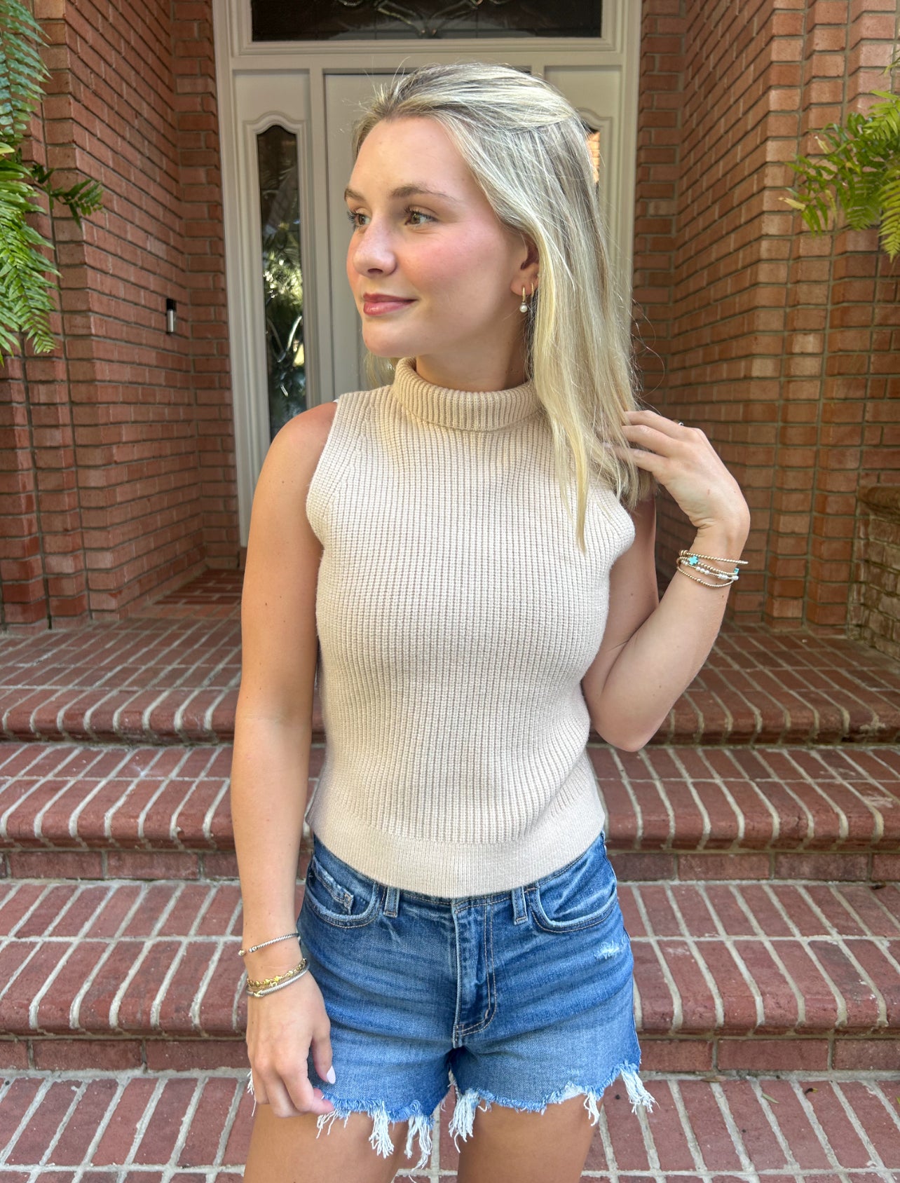 Mock Neck Knit Sweater