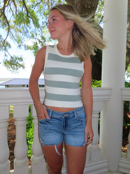 Kancan Mid Rise Boy Friend Fit Denim Shorts