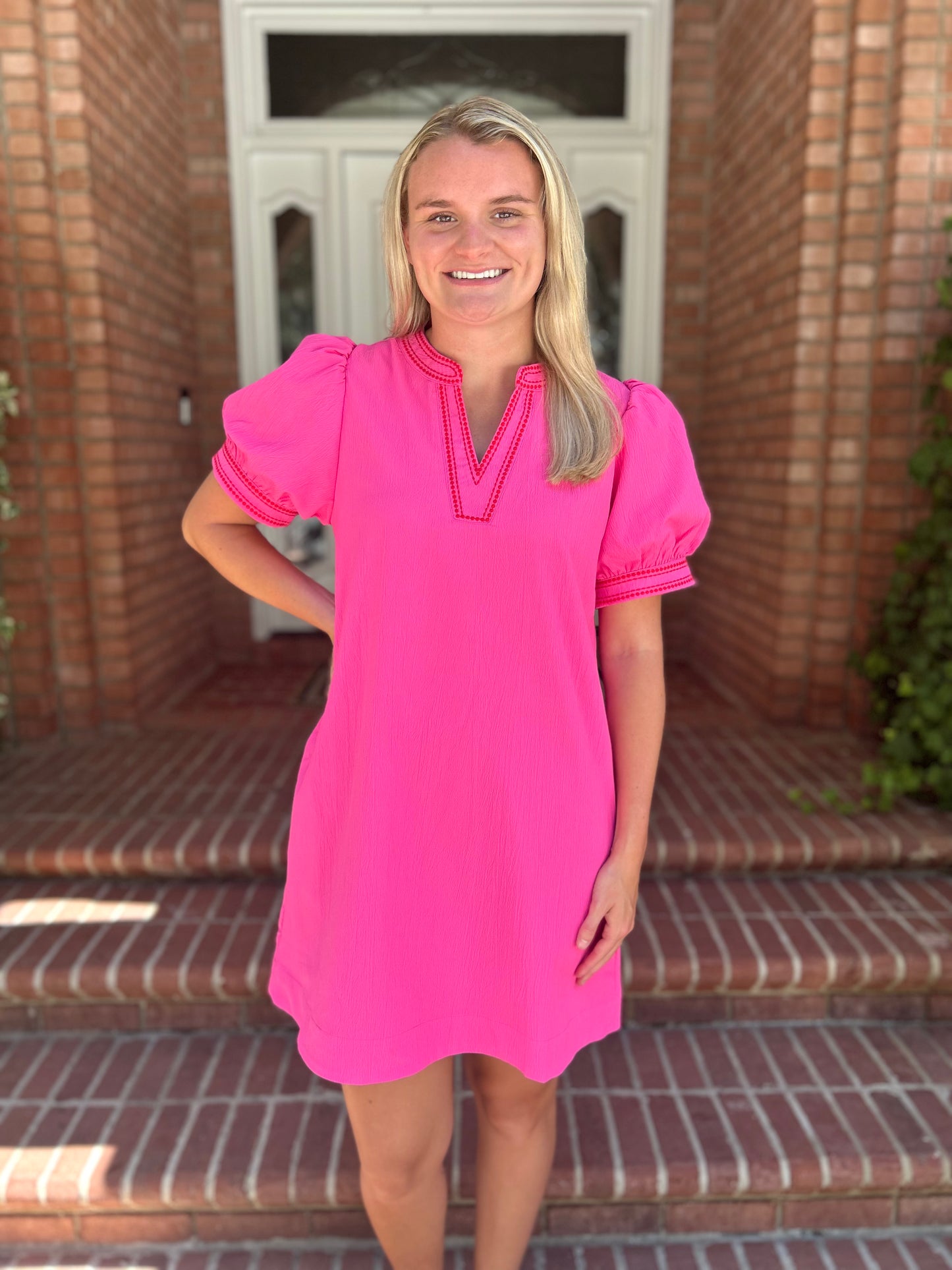 Embroidery Shift Dress